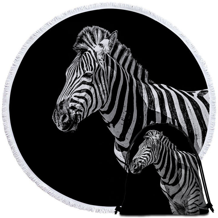 Black and White Beach Towels Wild Zebra