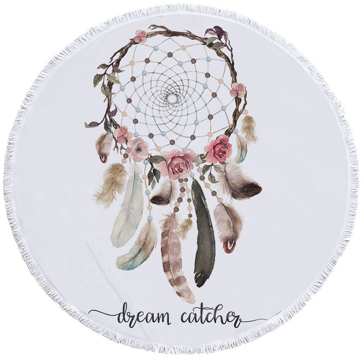 Classic Dream Catcher Native Circle Beach Towel