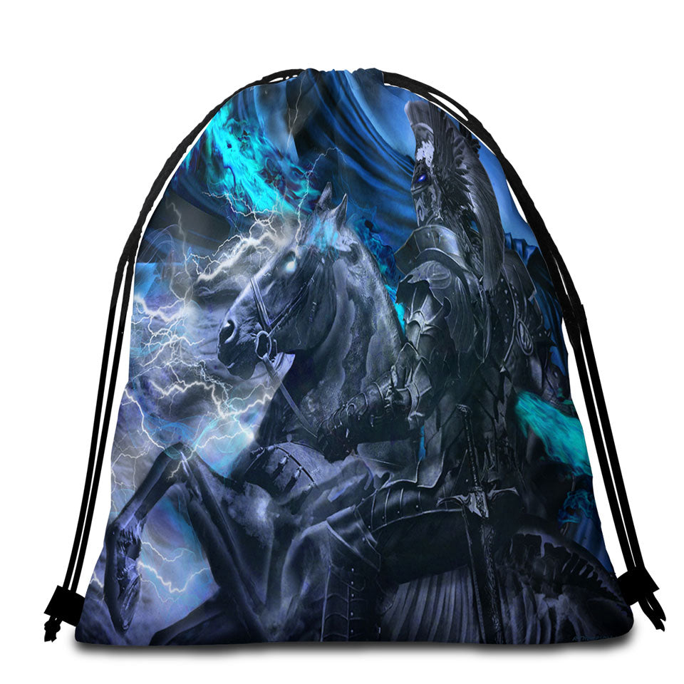 Cool Black Knight the Storm King Beach Towel Bags