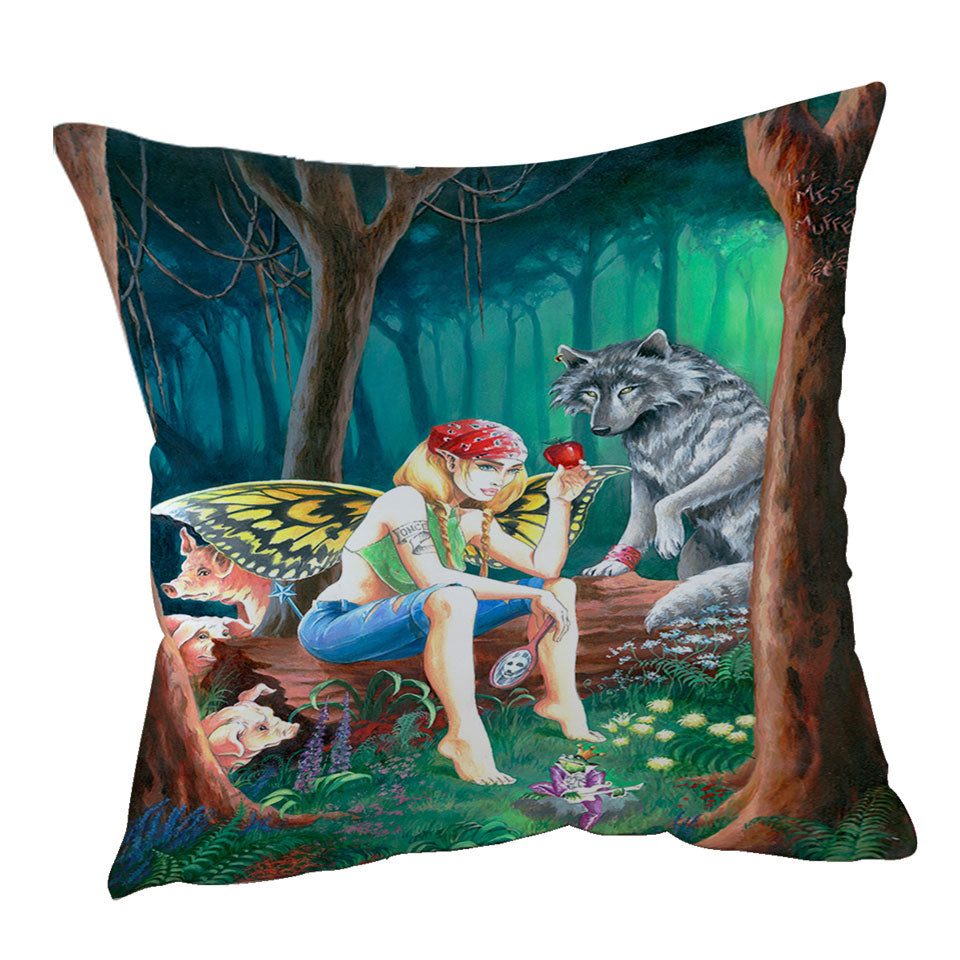 Cool Fairy Tale Cushion Covers Forest Tough Fairy and Friends