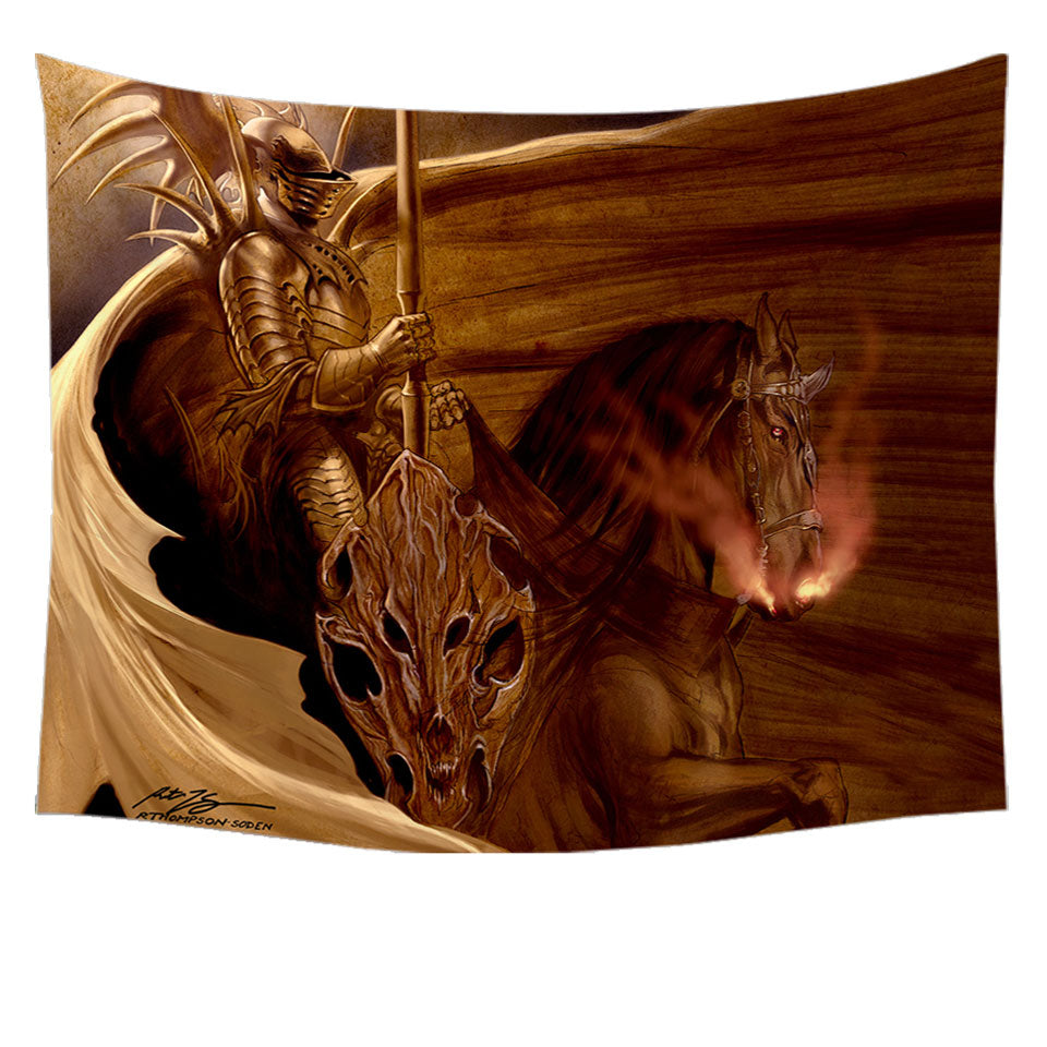 Cool Fantasy Art Unknown Knight Tapestry