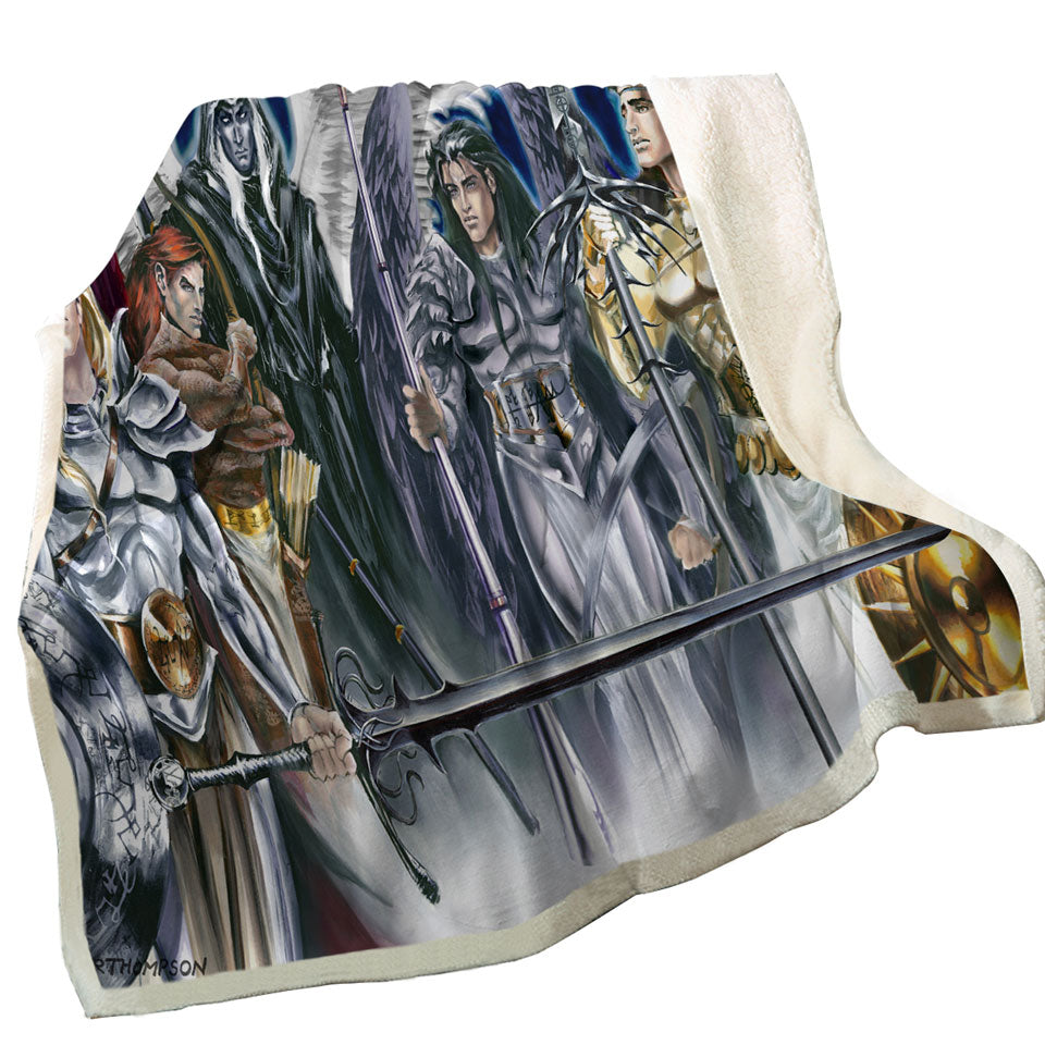 Cool Mens Throws Fantasy Five Archangels