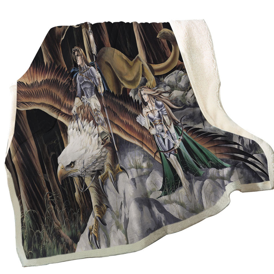 Cool Mythological Griffin Blankets Creature Warriors