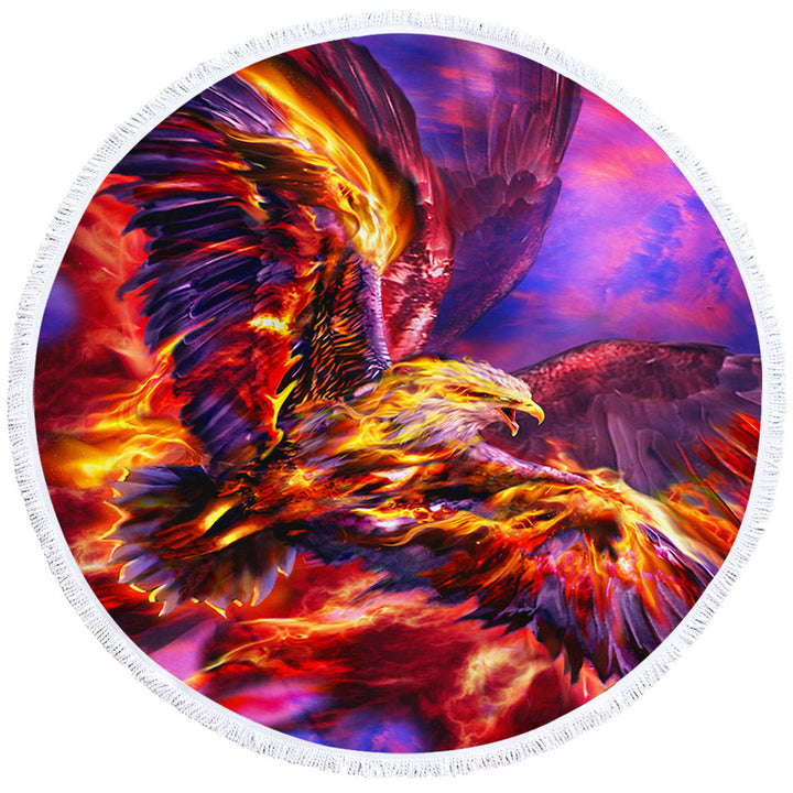 Cool Mythology Beach Towels Bird Phoenix Rising