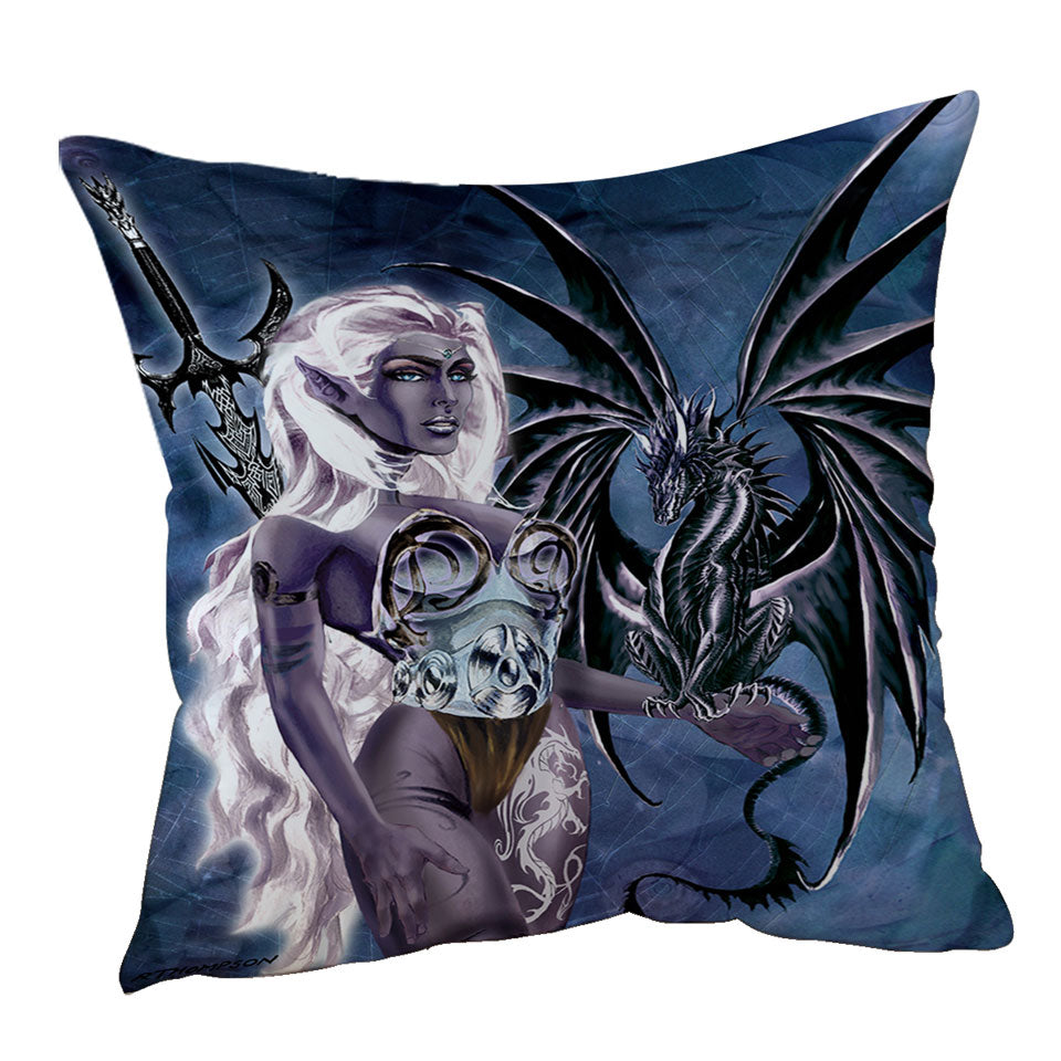 Cool Sofa Pillows Fantasy Drawings Dragons Worn the Mistress