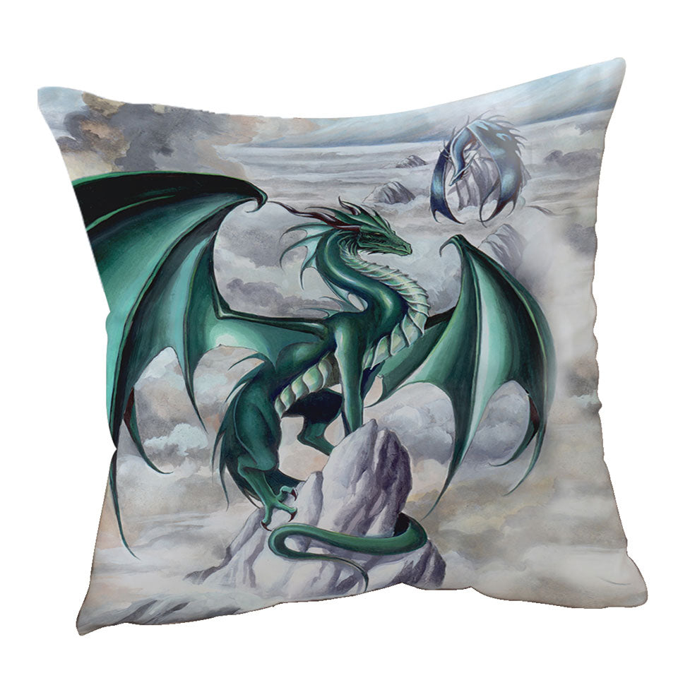 Cool Sofa Throw Pillows Tempest Clouds Cliffs Dragons