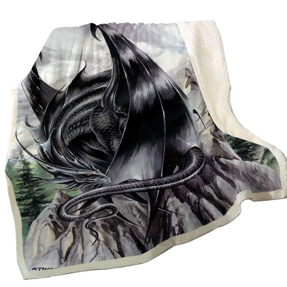 Cool Throws Morning Stretch Mountain Black Dragon