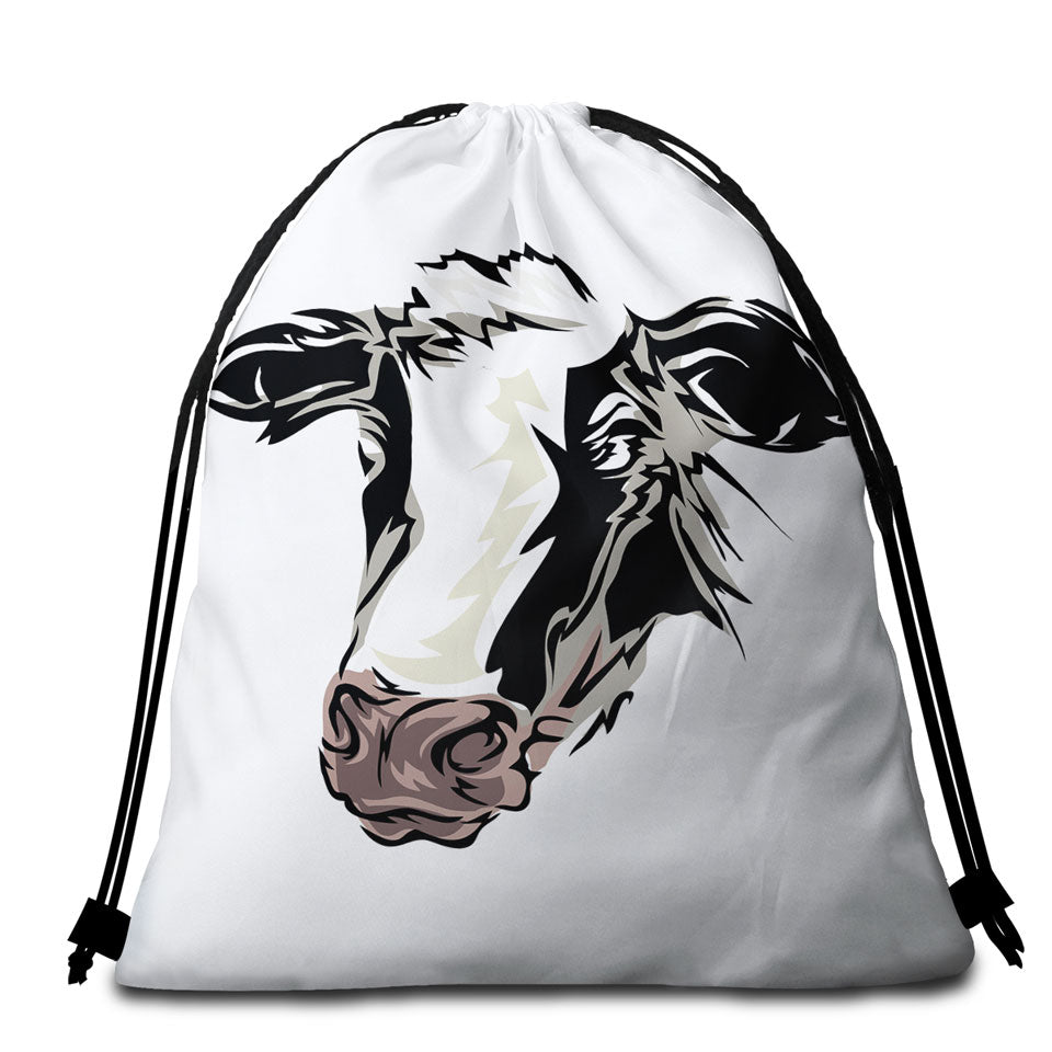 Cow Beach Towel Bags