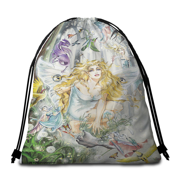 Fairytale Drawings Beach Towel Pack with Aria Fairy and Friends