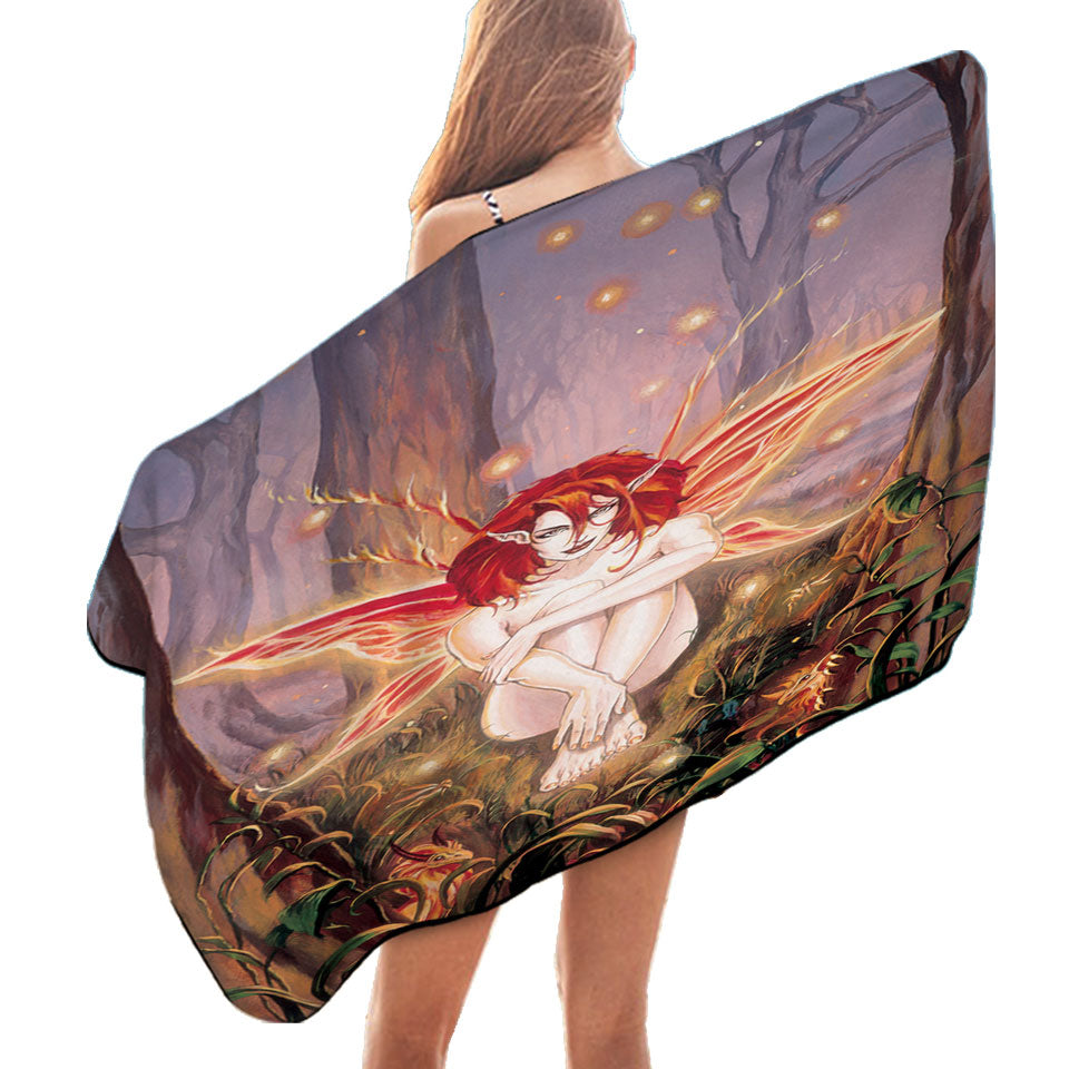 Fairytale Pool Towels Magical Forest Ember Fairy