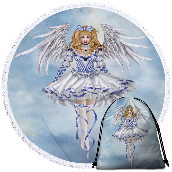 Fantasy Art Angelic Princess Beach Towels Near Me