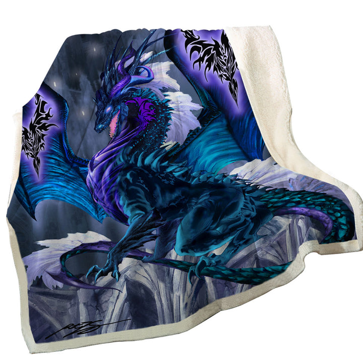 Fantasy Relic Blue Dragon Unique Throws