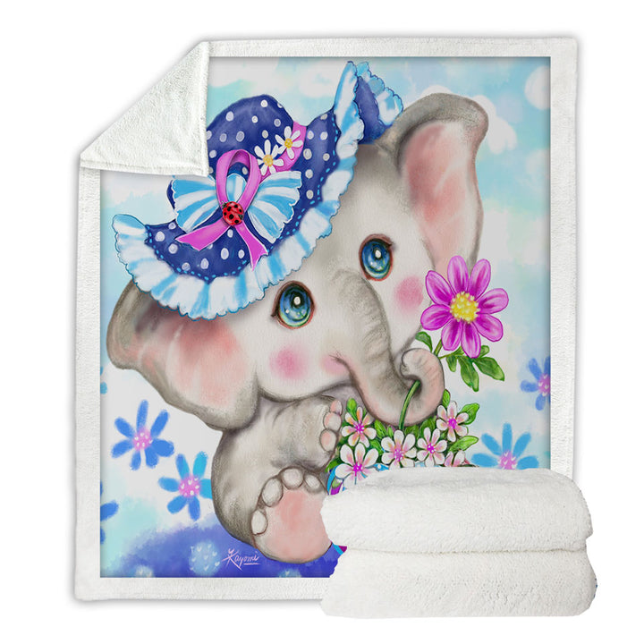 Fleece Blankets for Kids Inspiring Design Cute Girly Elephant