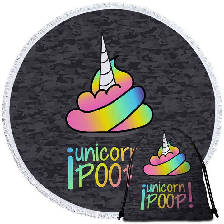 Funny Beach Towels Unicorn Poop