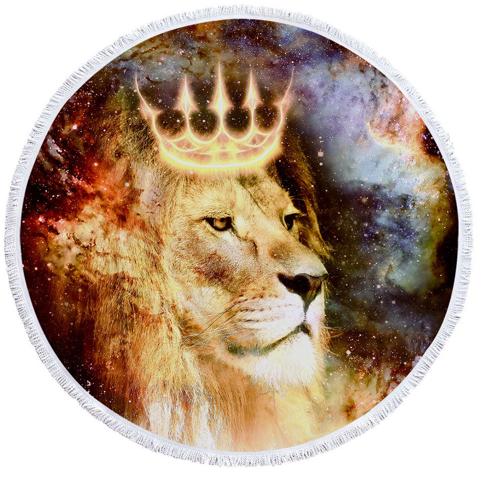 King Lion Circle Beach Towel