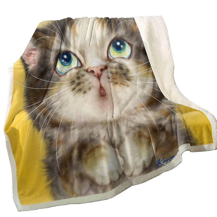 Kittens Cute Drawings Adorable Torbie Cat Throws