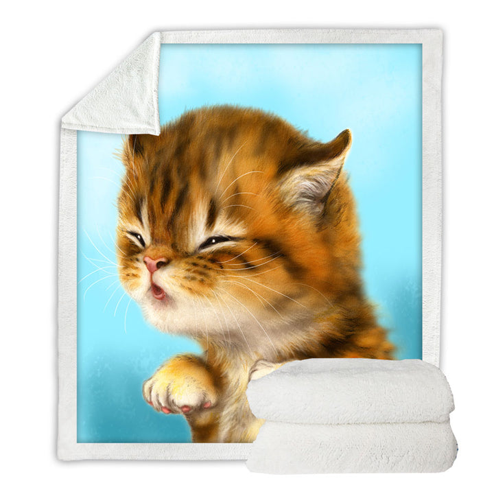 Kittens for Kids Cut Tiger Kitten Throw Blanket