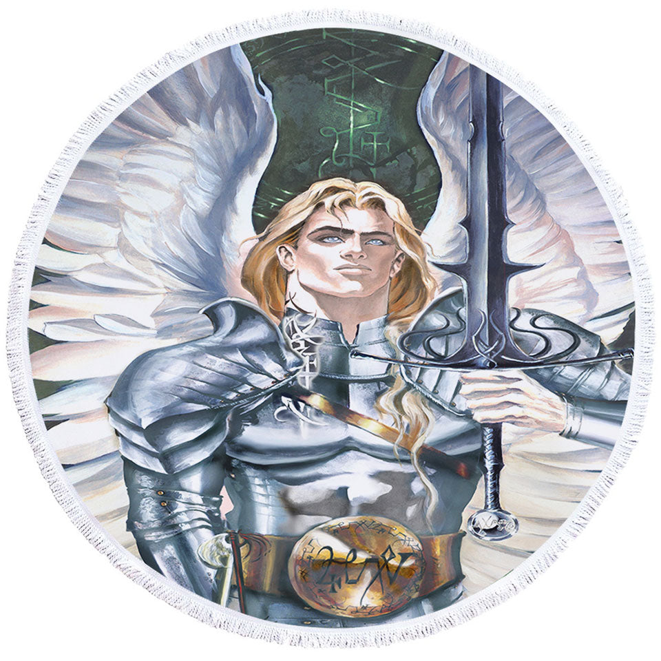 Knight Angel Big Beach Towels Michael the Lord of Hosts