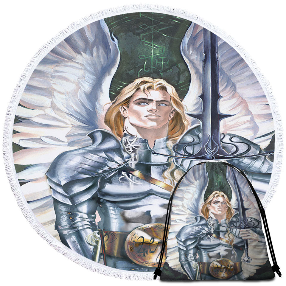 Knight Angel Boys Beach Towels Michael the Lord of Hosts