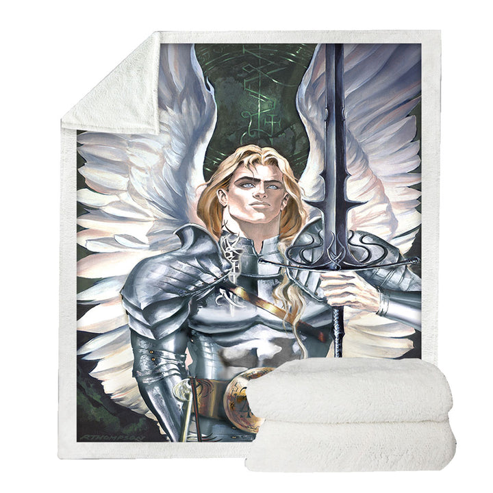 Knight Angel Fleece Blankets Michael the Lord of Hosts