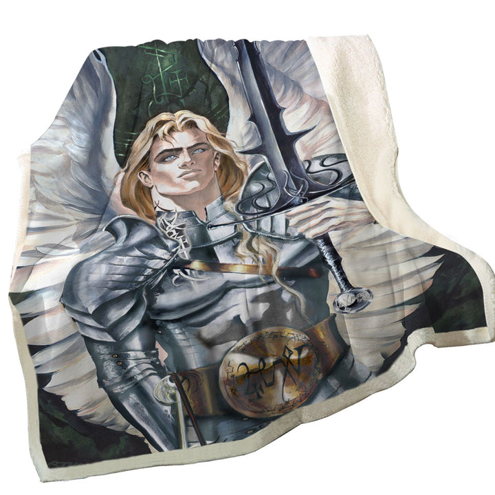 Knight Angel Throw Blanket Michael the Lord of Hosts