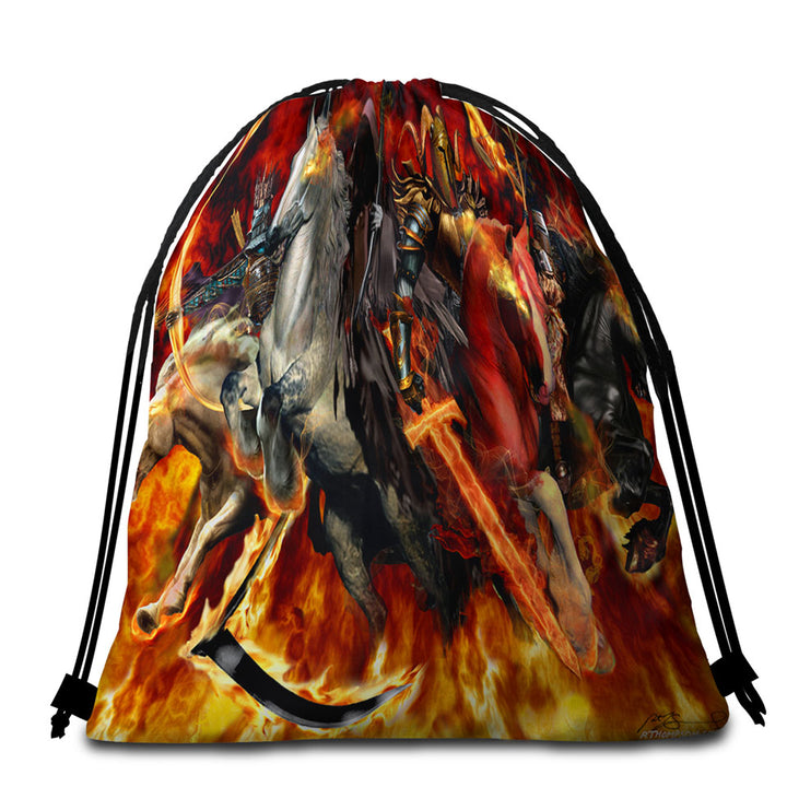 Knights Beach Towel Pack on Fire the Four Horsemen