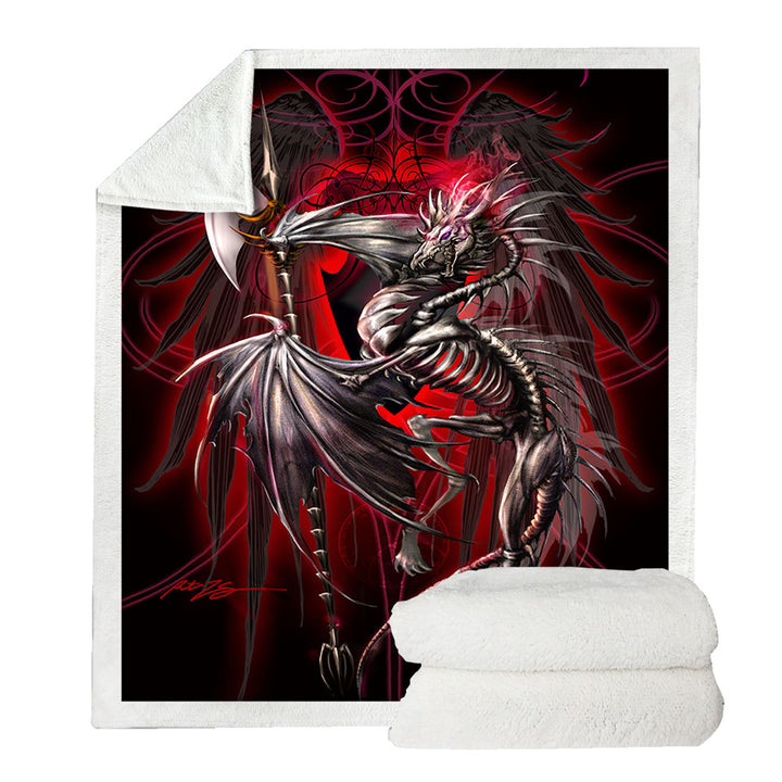 Lightweight Blankets with Fantasy Weapon Dragon Sword Lich Blade