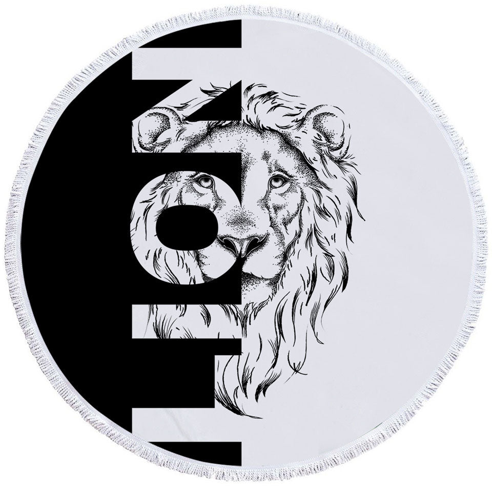 Lion Circle Beach Towel