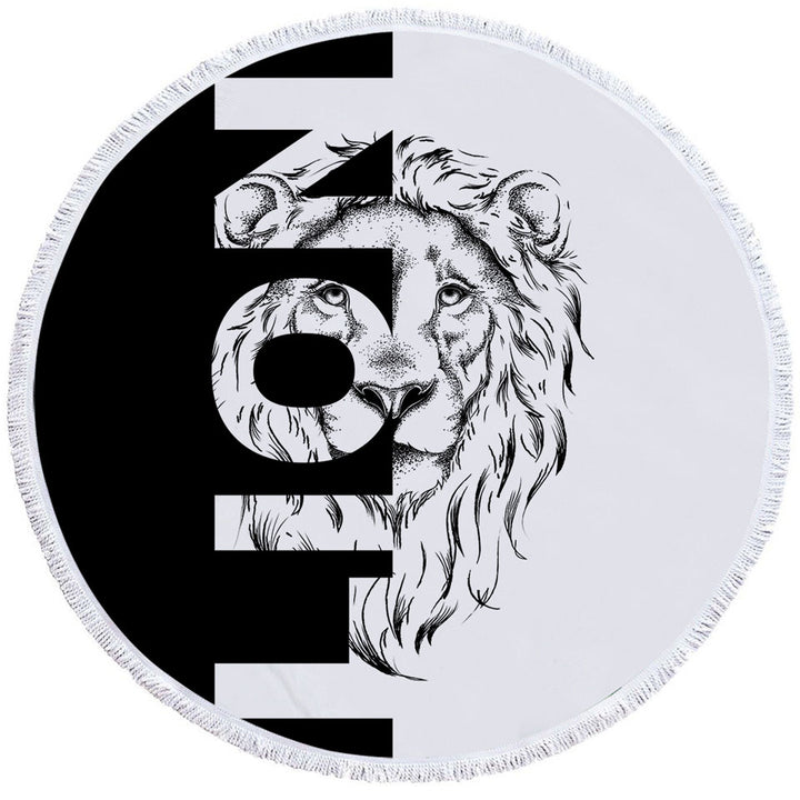 Lion Circle Beach Towel