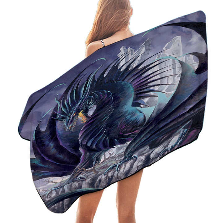 Maelstrom the Furious Scary Dragon Beach Towels