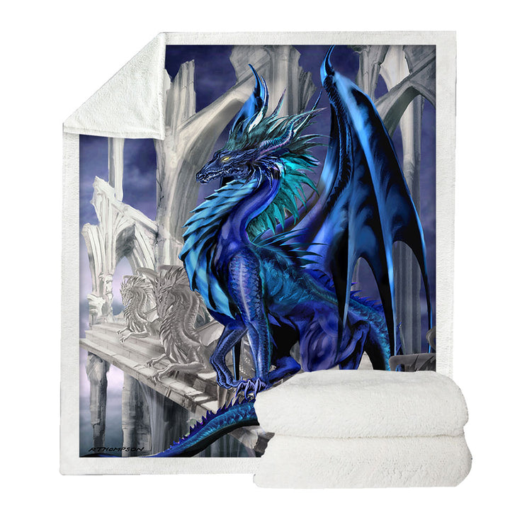 Nightfall Cool Purplish Dragon Sofa Throws