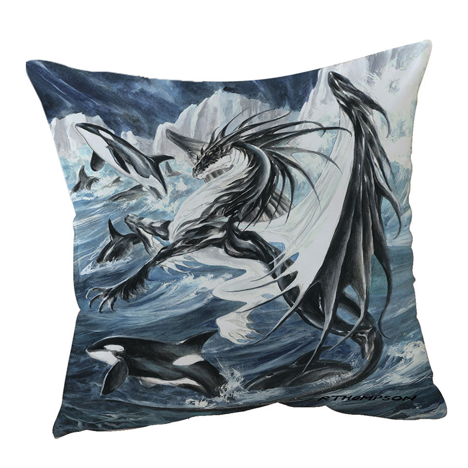 Oceanus the Orca Killer Whale Dragon Sofa Pillows with Cool Design