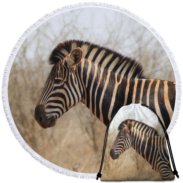 Photo of Wild Zebra Circle Beach Towel