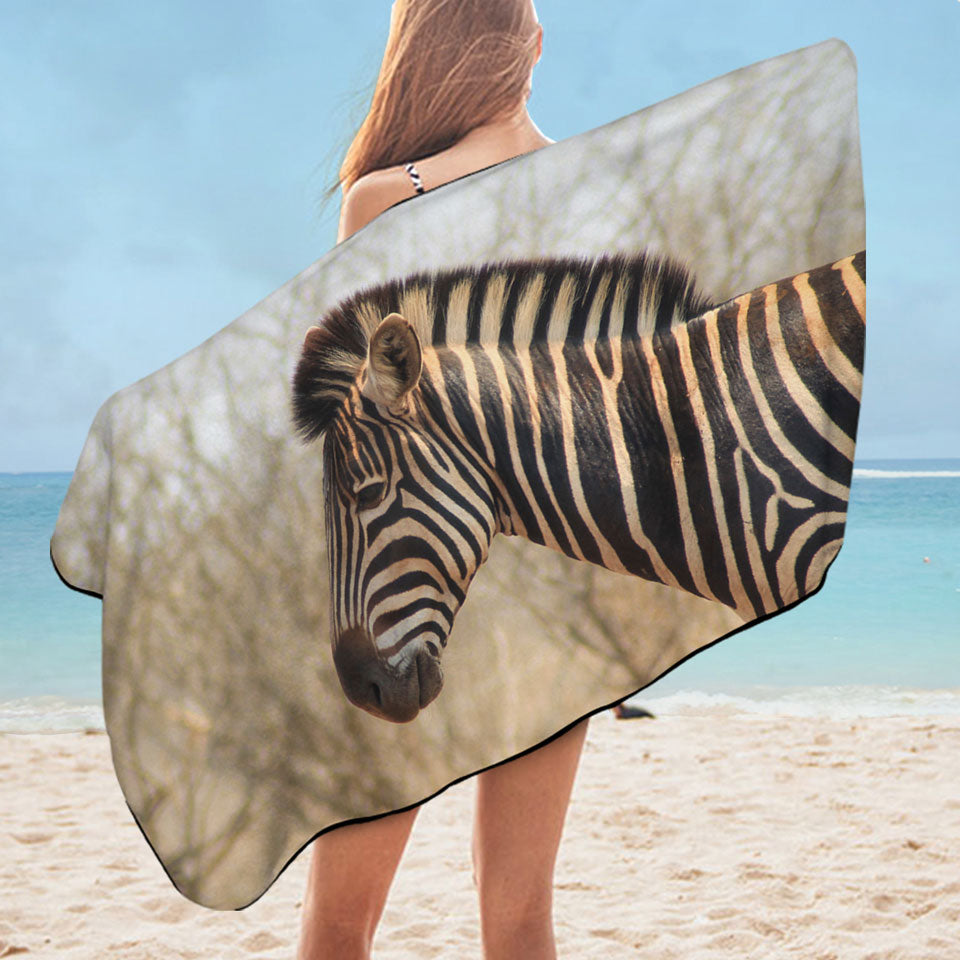 Zebra print beach discount towel