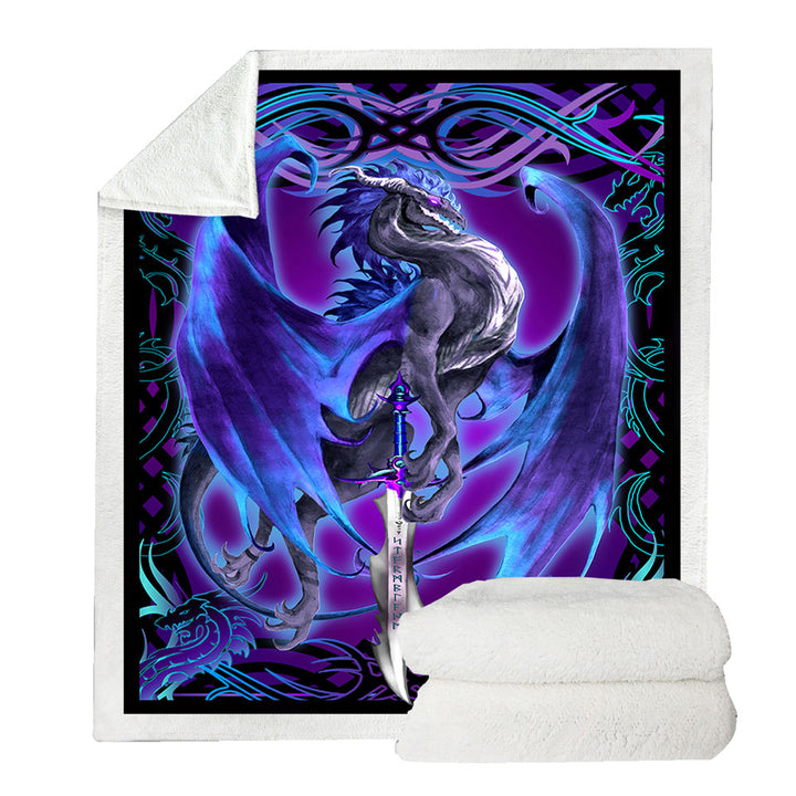 Purple Blankets Fantasy Weapon Dragon Sword Storm Blade