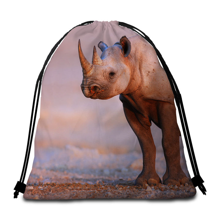 Real Rhino Beach Towel Bags