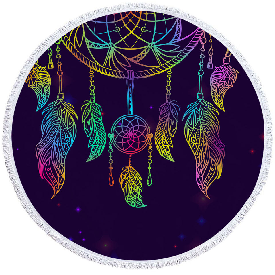 Retro Dream Catcher Thin Beach Towels