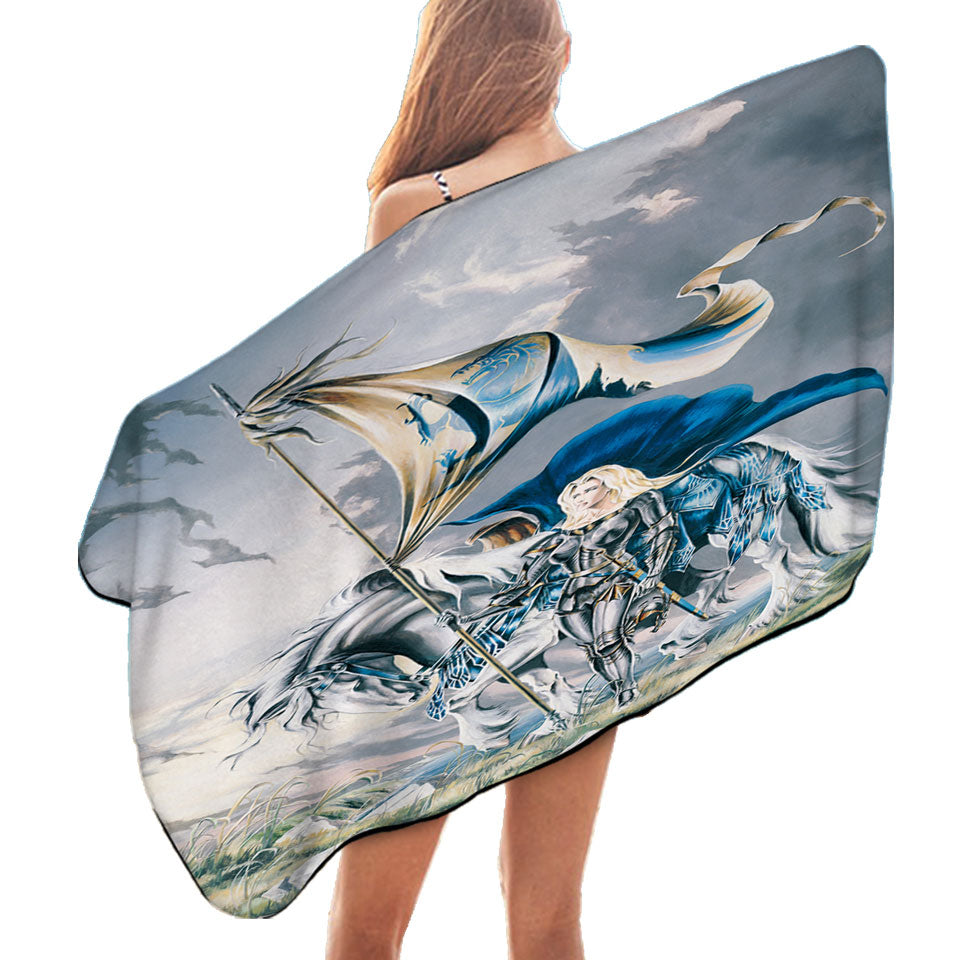 Shores of Avalon Woman Lady Knight Swims Towel