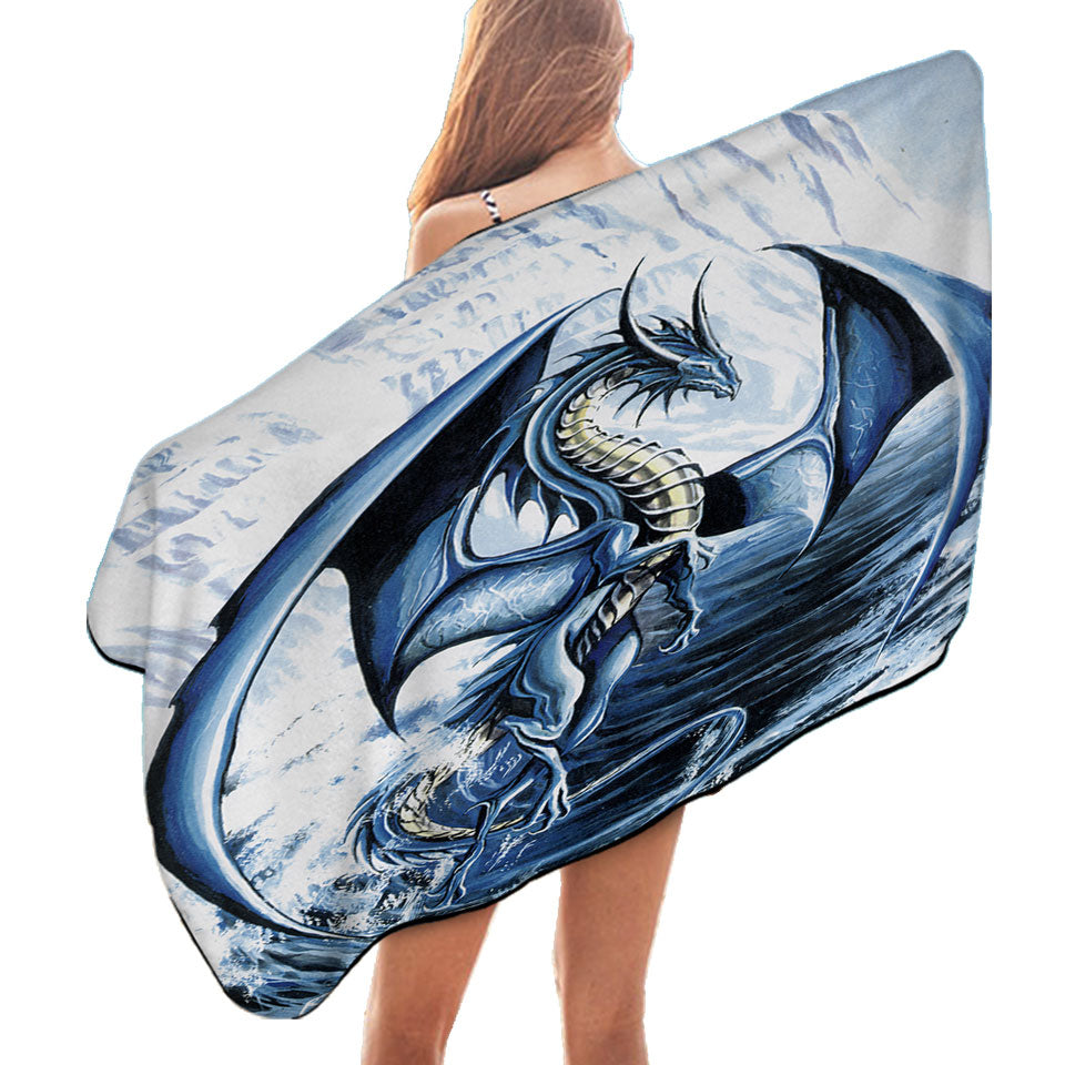 Spirit of the Ice Ocean Dragon Pool Towels