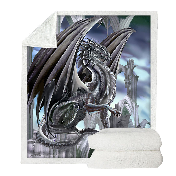 The Black King Dragon Couch Throws and Blankets