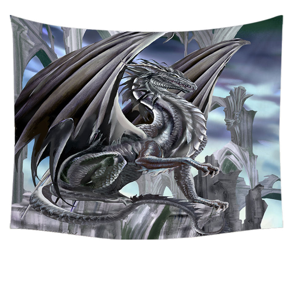 The Black King Dragon Tapestry Wall Hanging