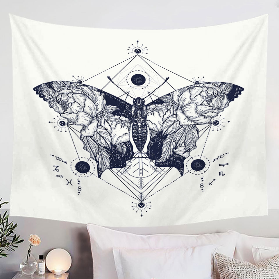 The Death Moth Tapestry Wall Art