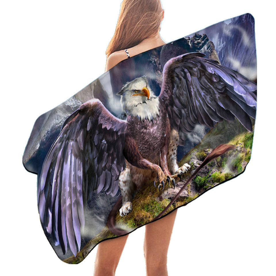 The Warchief Cool Mythological Creature Griffin Pool Towels