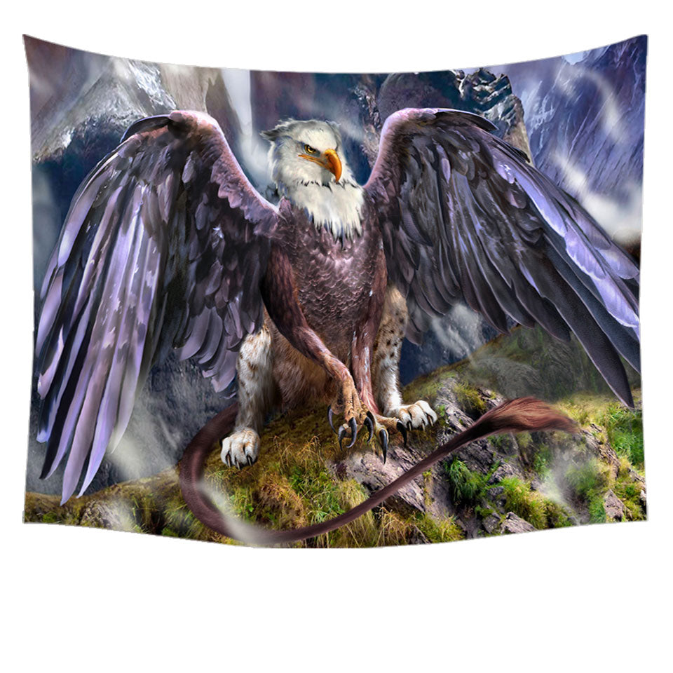 The Warchief Cool Mythological Creature Griffin Tapestry