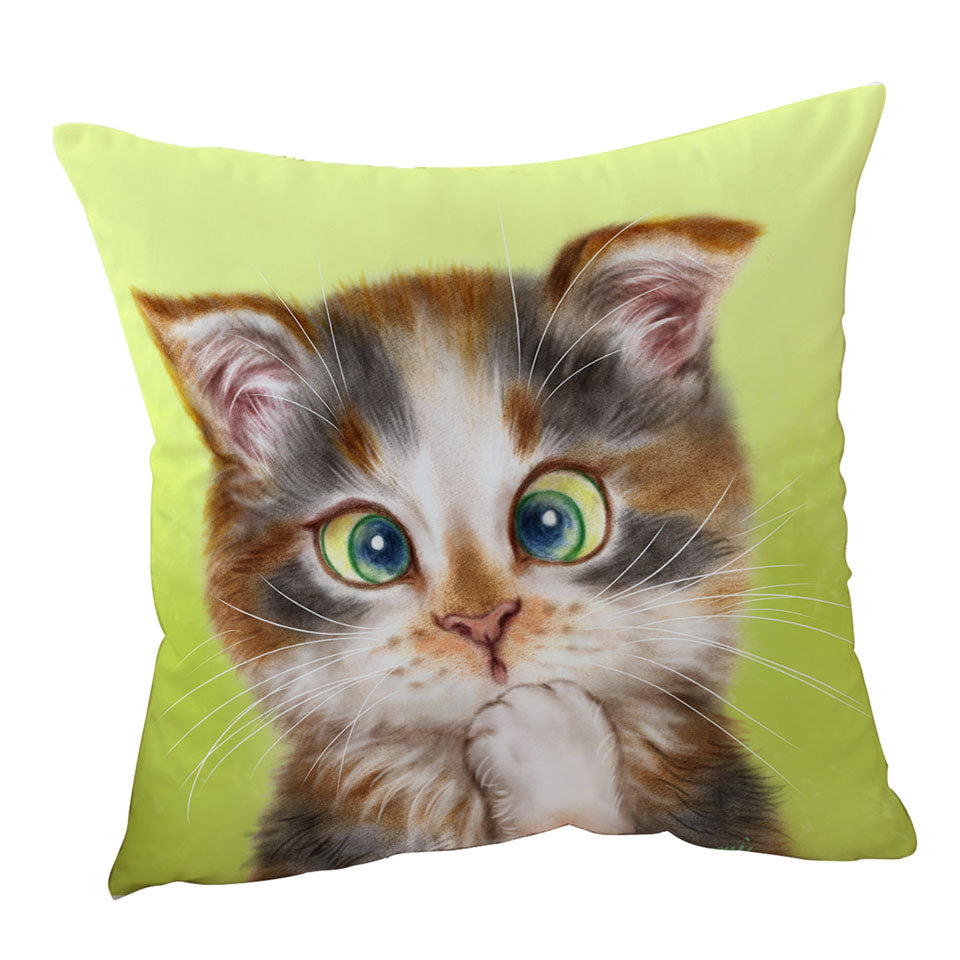 Throw Pillow Cats Cute and Funny Faces Sweet Kitten