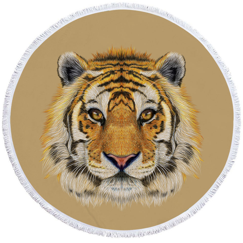 Tiger Round Beach Towel