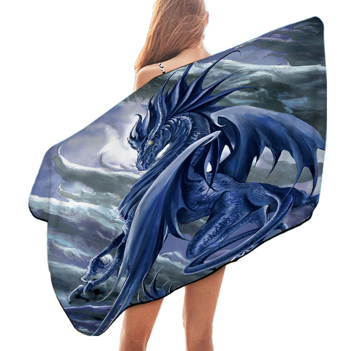 Vortex Painted Blue Dragon Swimming Towels