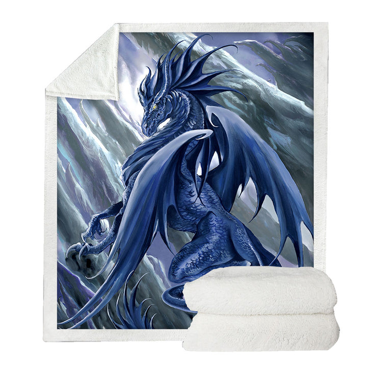 Vortex Painted Blue Dragon Throws