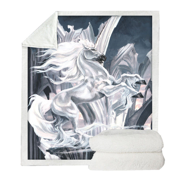 White Knight Horse Sofa Blankets